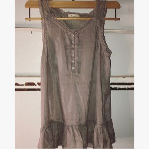 🌼XXI Gray Ruffled Boutique Blouse